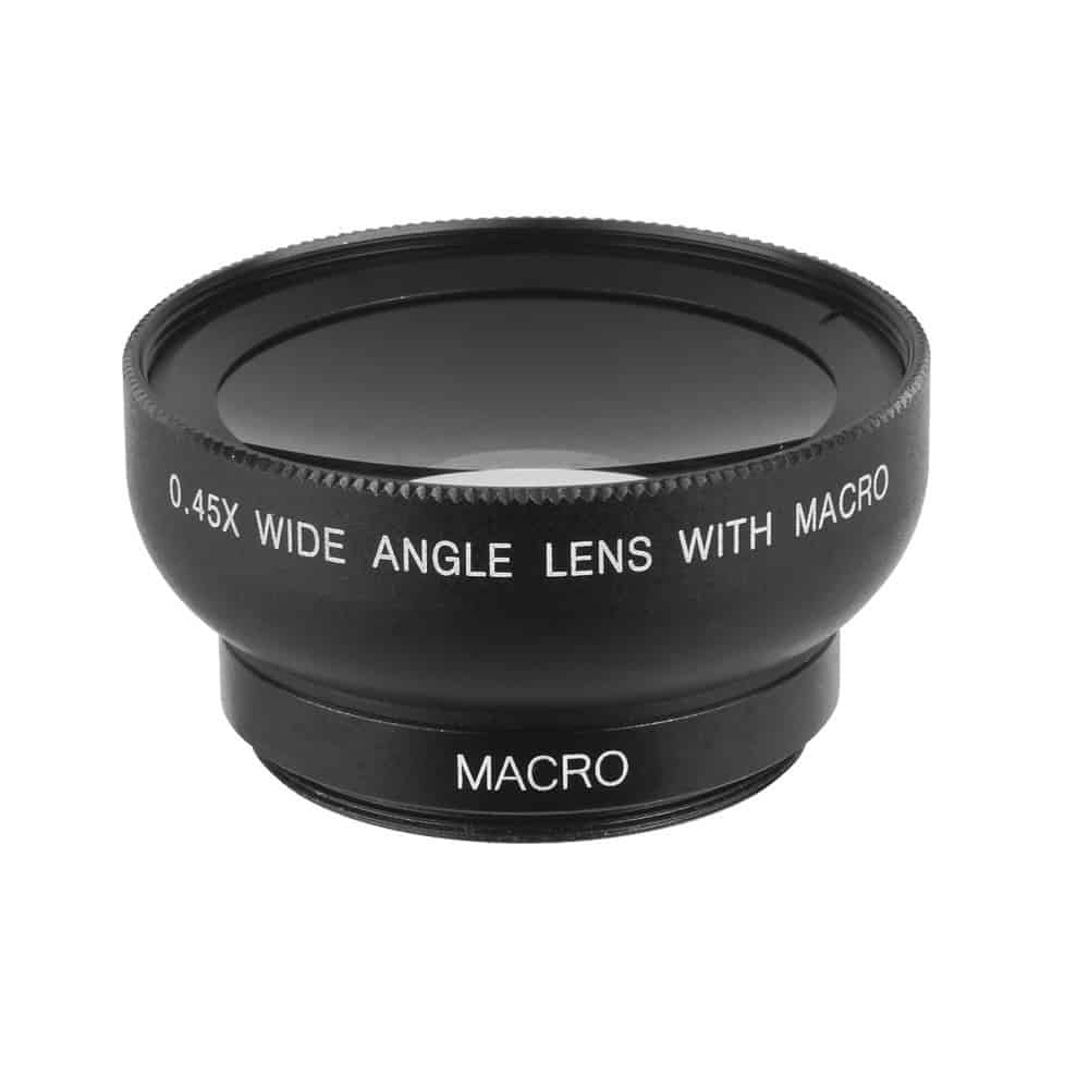 Kit Lentile foto profesionale 2 in 1 Apexel APL-0.45WM pentru smartphone, Unghi Larg (wide) 0.45X si Macro 12.5x cu clip universal