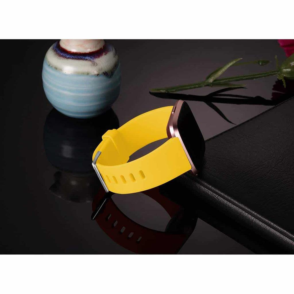 Curea Bratara Edman pentru Fitbit Versa / Versa 2, marimea S, Galben