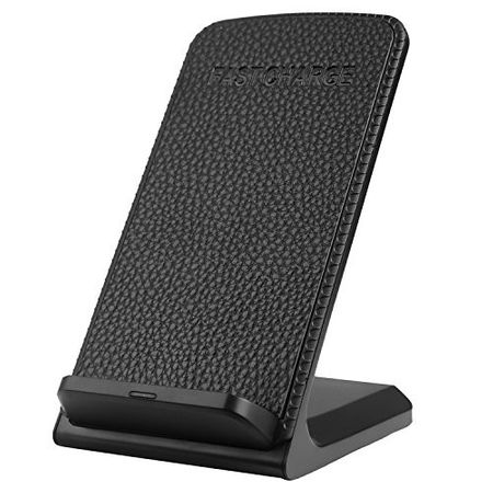 Edman S72 Qi wireless desk charger for iPhone 8, iPhone X, Samsung, two coils, black
