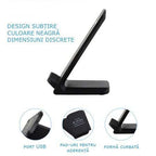 Incarcator wireless QI Edman S70, 2 Bobine cu Incarcare rapida, Universal, negru