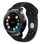 Curea silicon sport Edman compatibila Samsung Gear S3, telescoape Quick Release, 22mm, Negru