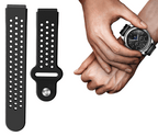 Curea silicon sport Edman compatibila Samsung Gear S3, telescoape Quick Release, 22mm, Negru