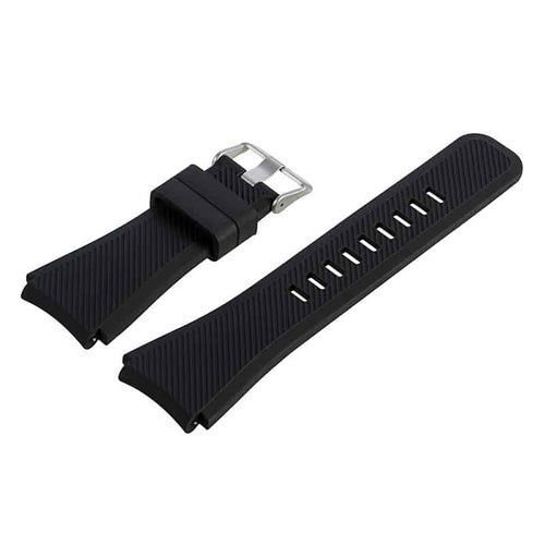 Edman silicone strap compatible with Samsung Gear S3, quick release pins, 22mm