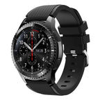 Curea silicon Edman compatibila Samsung Gear S3, telescoape Quick Release, 22mm, Negru
