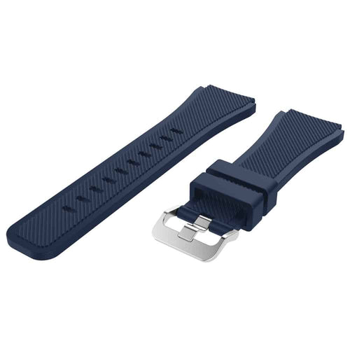 Edman silicone strap compatible with Samsung Gear S3, quick release pins, 22mm