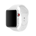 Curea silicon Edman compatibila Apple Watch 3, 42mm, Alb