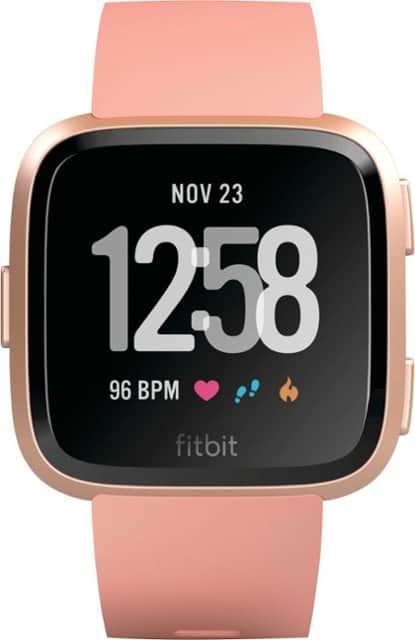 Curea Bratara Edman pentru Fitbit Versa / Versa 2, marimea L, Peach