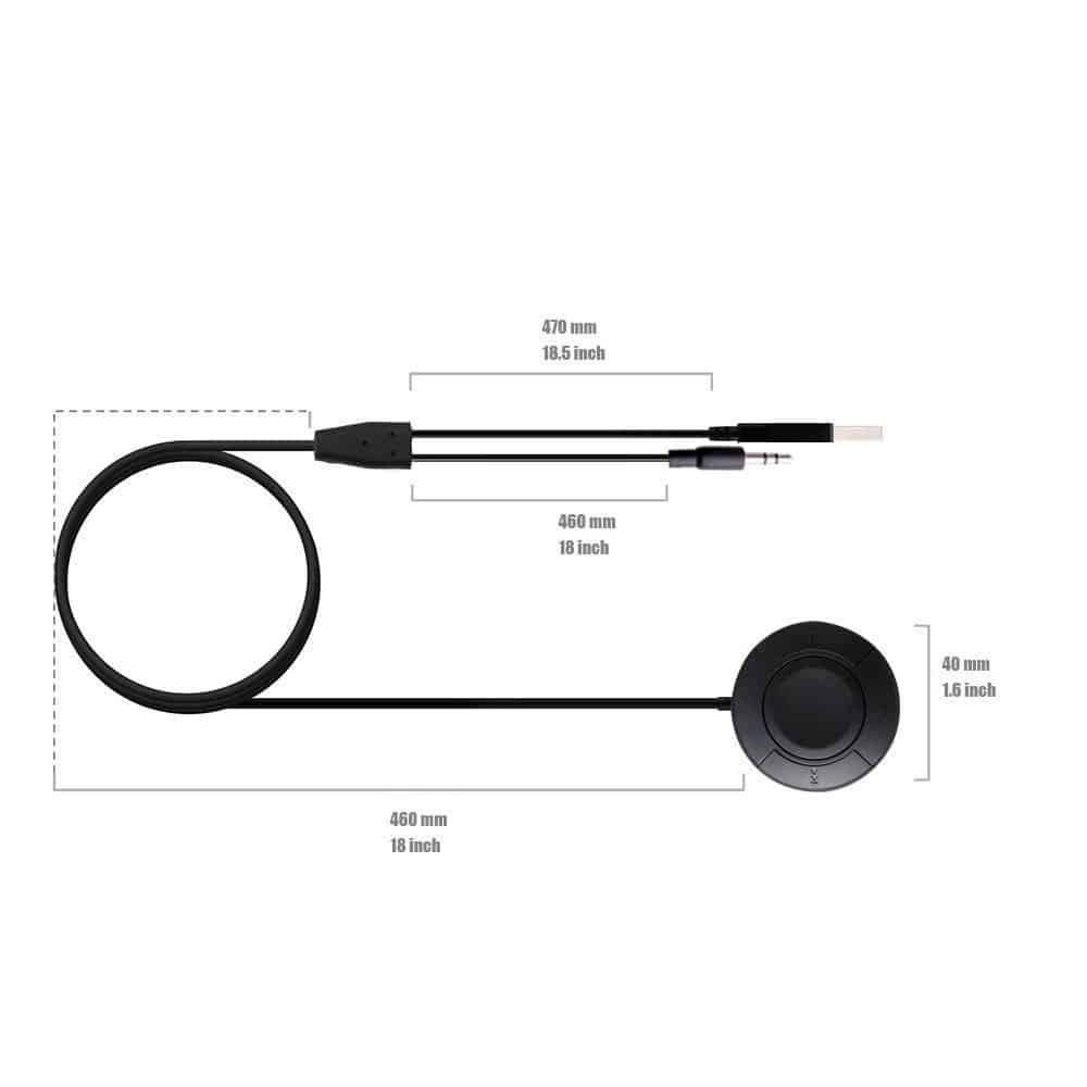 Adaptor Car Kit Bluetooth auxiliar Edman BK02, AUX pe boxele masinii, alimentare USB 2.0