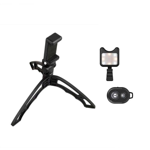 Apexel APL-JJ04 tripod with bluetooth remote and LED flash for smartphones, iPhone, Samsung, GoPro