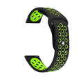 Curea silicon sport Edman compatibila Samsung Gear S3, telescoape Quick Release, 22mm, Negru/Verde