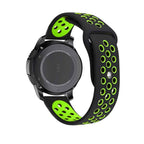 Curea silicon sport Edman compatibila Samsung Gear S3, telescoape Quick Release, 22mm, Negru/Verde