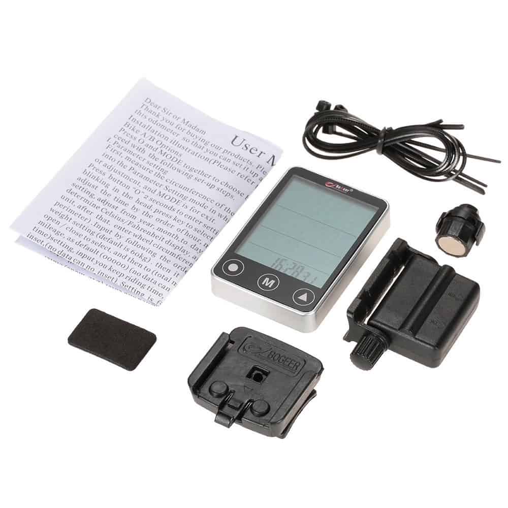 Ciclocomputer Vitezometru Wireless Bicicleta cu Touchscreen, rezistent la apa, cu 24 functii, Edman Bogeer YT-308, Gri