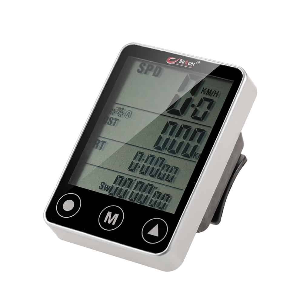 Ciclocomputer Vitezometru Wireless Bicicleta cu Touchscreen, rezistent la apa, cu 24 functii, Edman Bogeer YT-308, Gri