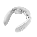 Aparat masaj cervical cu impulsuri electromagnetice, cu incalzire, portabil, 3 moduri de masaj, 15 nivele de intensitate, USB, telecomanda, Edman, Alb