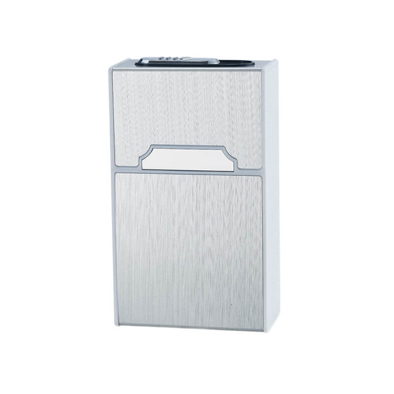 Bricheta Edman cu carcasa pachet tigari, incarcare USB, Argintiu