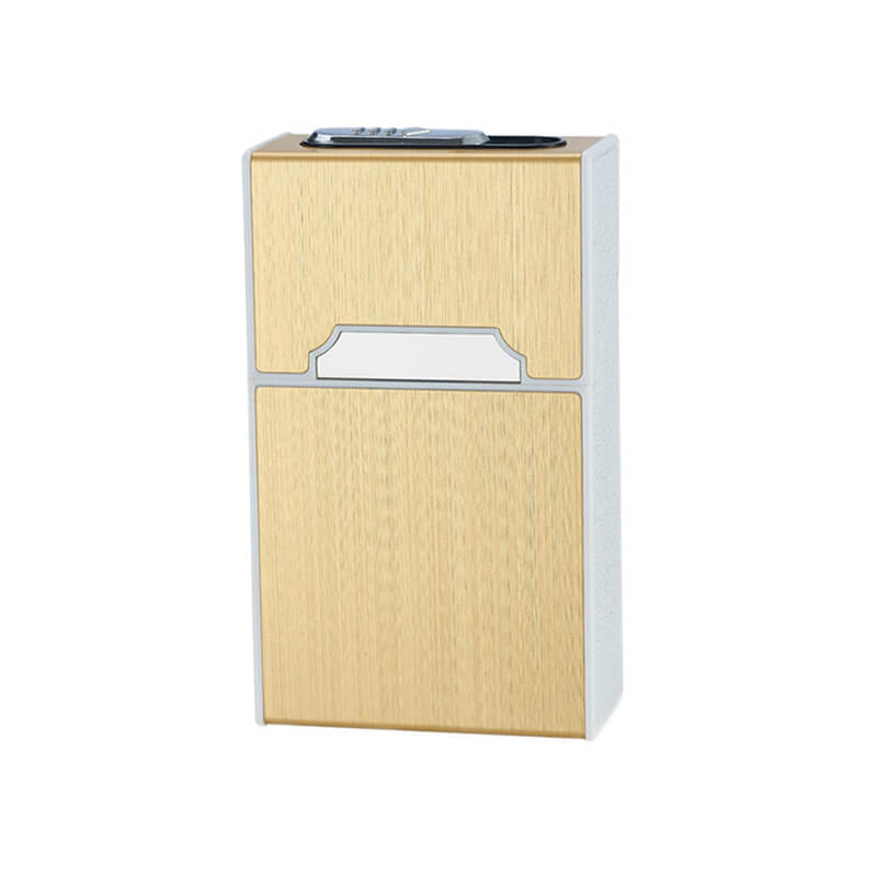 Bricheta Edman cu carcasa pachet tigari, incarcare USB, Auriu