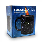 Cana ceramica termosensibila Edman Constelatii, 290ml, Negru