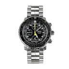 Ceas barbatesc Seiko SNA411 Flight Chronograph Steel Black