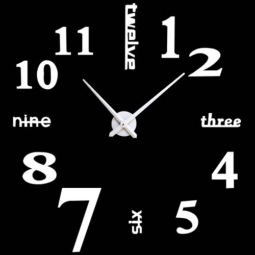 Edman 3D creative decorative wall clock, DIY