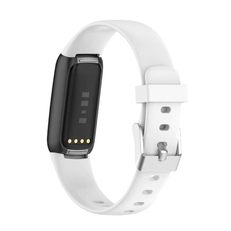 Curea Bratara siliconica Edman pentru Fitbit Luxe, marimea S, Alb