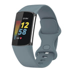 Bratara siliconica Edman pentru Fitbit Charge 5/6, marimea S, Albastru