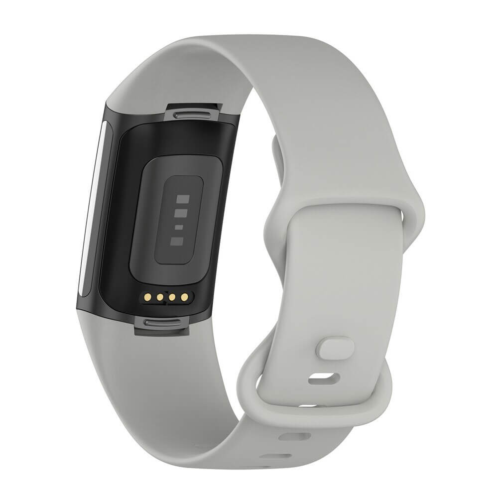 Bratara siliconica Edman pentru Fitbit Charge 5/6, marimea S, Gri