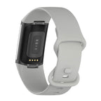 Bratara siliconica Edman pentru Fitbit Charge 5/6, marimea S, Gri