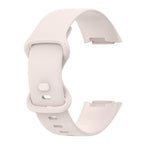 Bratara siliconica Edman pentru Fitbit Charge 5/6, marimea S, Lunar White