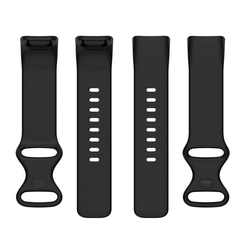 Bratara siliconica Edman pentru Fitbit Charge 5/6, marimea S, Negru