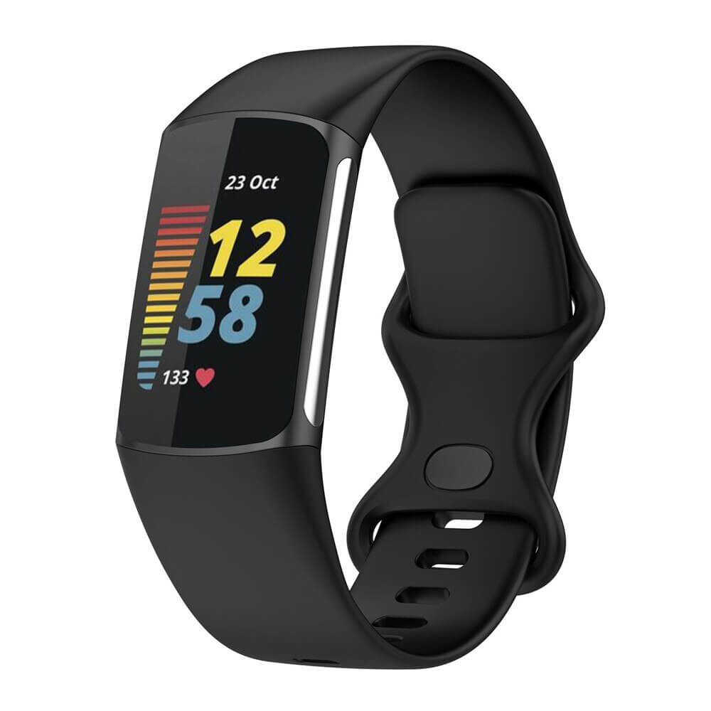 Bratara siliconica Edman pentru Fitbit Charge 5/6, marimea S, Negru