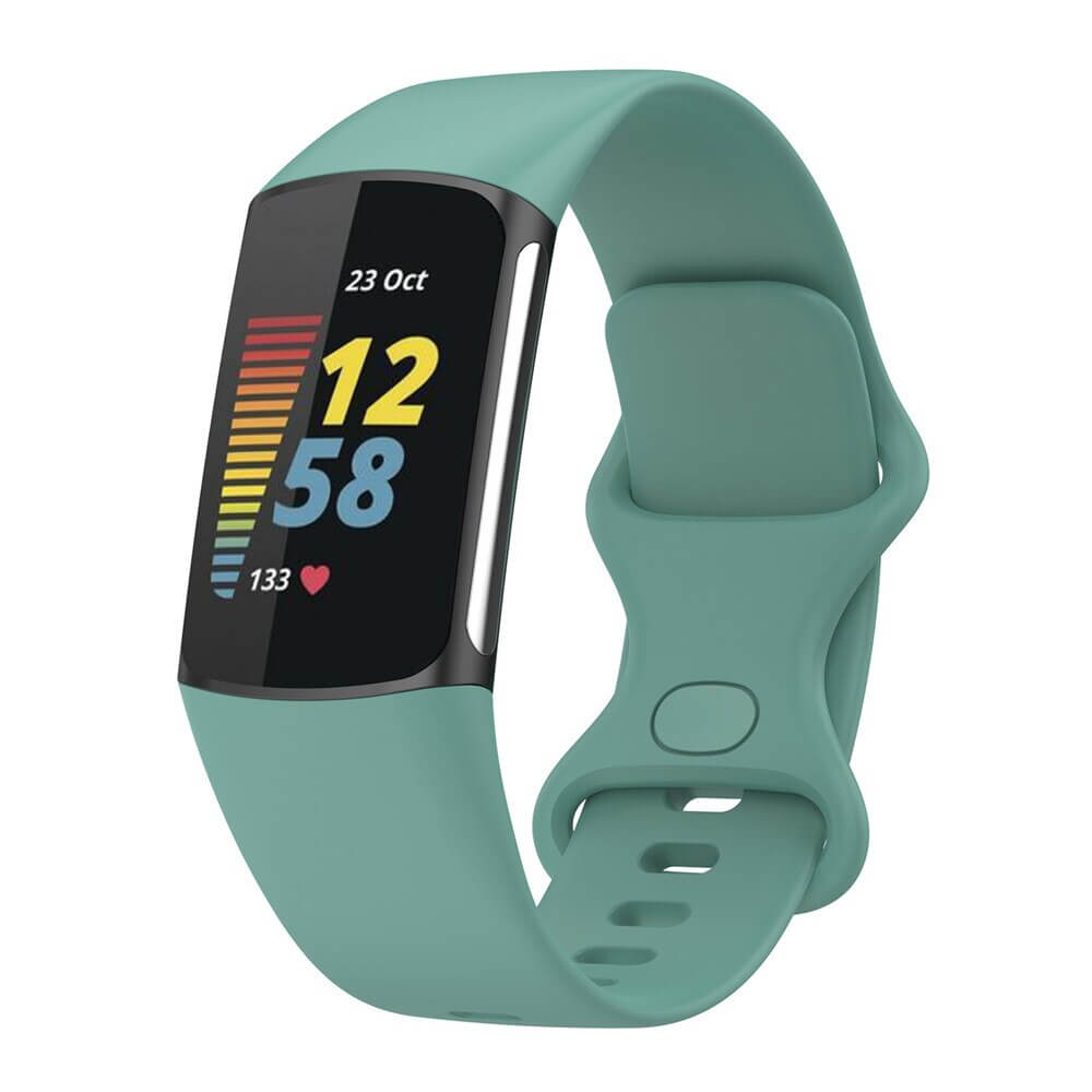 Bratara siliconica Edman pentru Fitbit Charge 5/6, marimea S, Verde