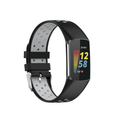 Curea Bratara sport Edman pentru Fitbit Charge 5/6, Negru/Gri