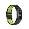 Curea Bratara sport Edman pentru Fitbit Charge 5/6, Negru/Verde
