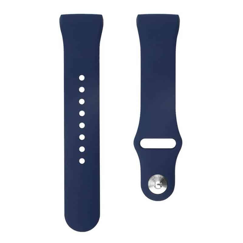 Curea Edman Soft Silicone pentru Fitbit Charge 3/4/3SE, S, Albastru inchis