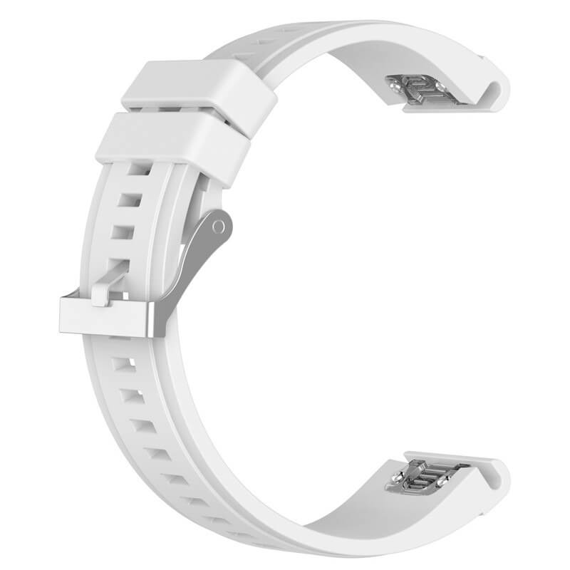 Curea Edman compatibila Garmin Fenix 6X / 6x pro solar / 5x / 5x Puls / Fenix 3 / 3 HR / 3 sapphire / D2 Bravo / Quaitx3 / Tactix Bravo / Descent Mk1, 26 mm, Alb