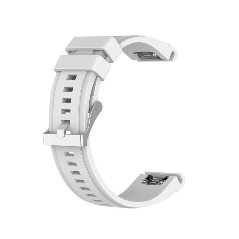 Curea Edman compatibila Garmin Fenix 6X / 6x pro solar / 5x / 5x Puls / Fenix 3 / 3 HR / 3 sapphire / D2 Bravo / Quaitx3 / Tactix Bravo / Descent Mk1, 26 mm, Alb