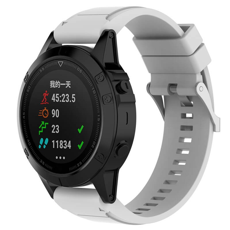 Curea Edman compatibila Garmin Fenix 6X / 6x pro solar / 5x / 5x Puls / Fenix 3 / 3 HR / 3 sapphire / D2 Bravo / Quaitx3 / Tactix Bravo / Descent Mk1, 26 mm, Alb