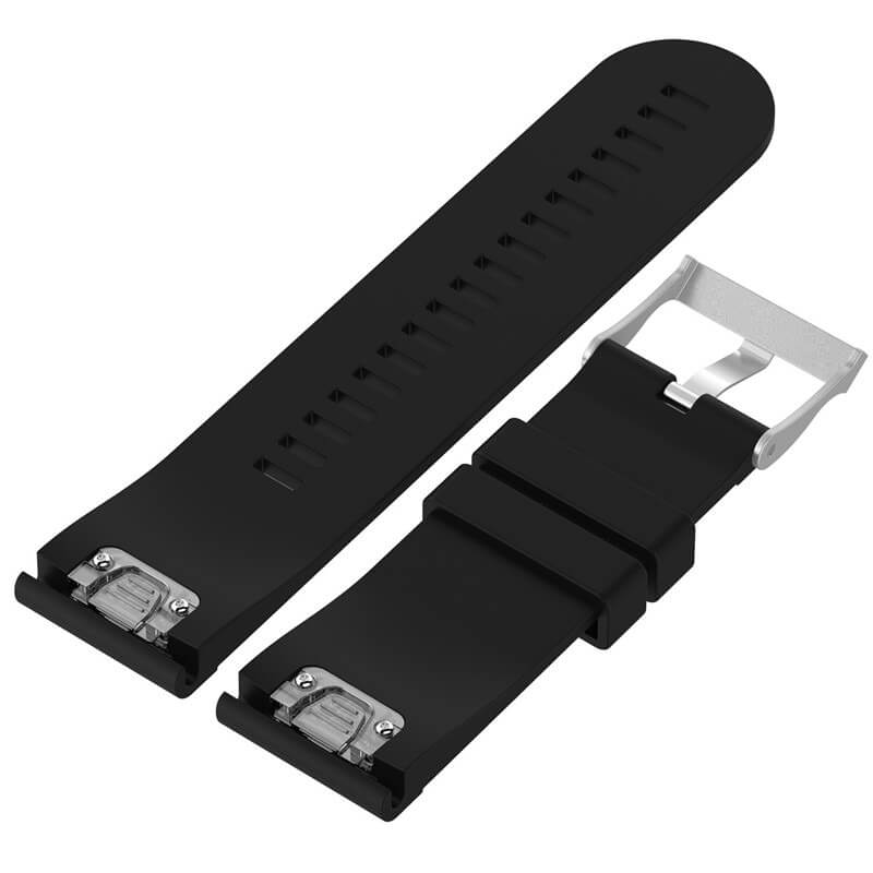 Curea Edman compatibila Garmin Fenix 6X / 6x pro solar / 5x / 5x Puls / Fenix 3 / 3 HR / 3 sapphire / D2 Bravo / Quaitx3 / Tactix Bravo / Descent Mk1, 26 mm, Negru