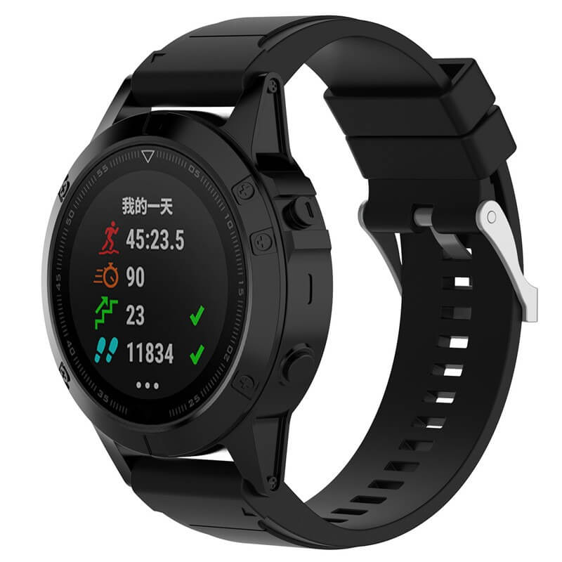 Curea Edman compatibila Garmin Fenix 6X / 6x pro solar / 5x / 5x Puls / Fenix 3 / 3 HR / 3 sapphire / D2 Bravo / Quaitx3 / Tactix Bravo / Descent Mk1, 26 mm, Negru
