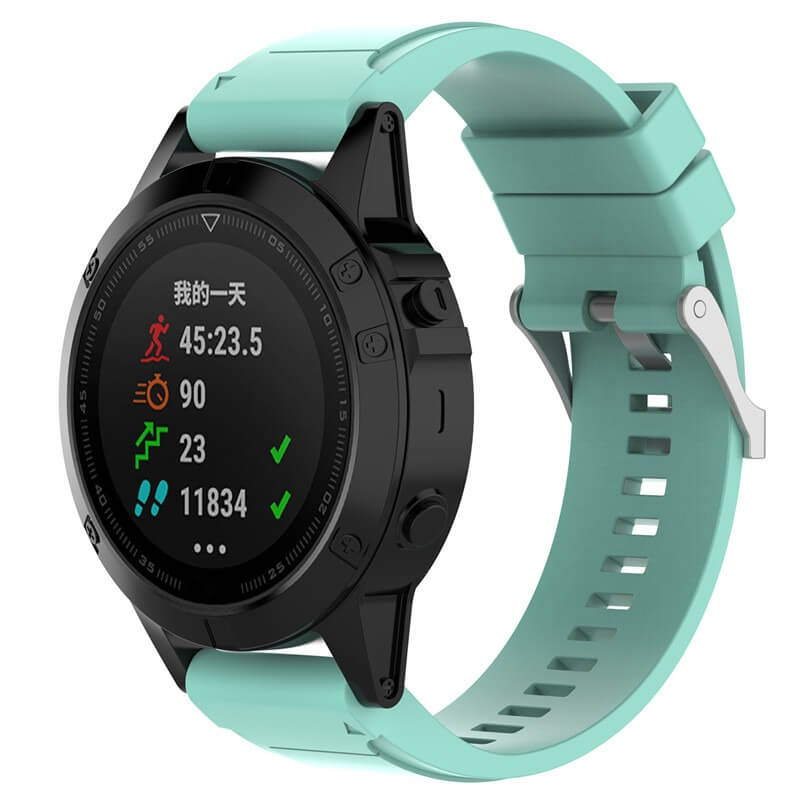 Curea Edman compatibila Garmin Fenix 6X / 6x pro solar / 5x / 5x Puls / Fenix 3 / 3 HR / 3 sapphire / D2 Bravo / Quaitx3 / Tactix Bravo / Descent Mk1, 26 mm, Turcoaz