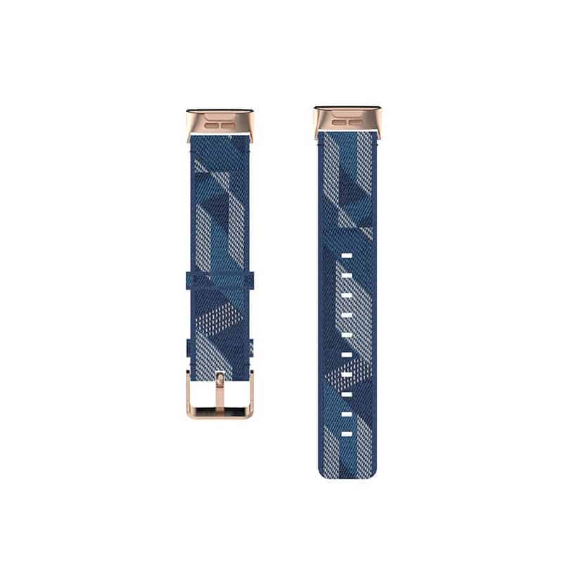 Curea de schimb Edman pentru Fitbit Charge 3 / 4 / 3 SE, material textil, Albastru