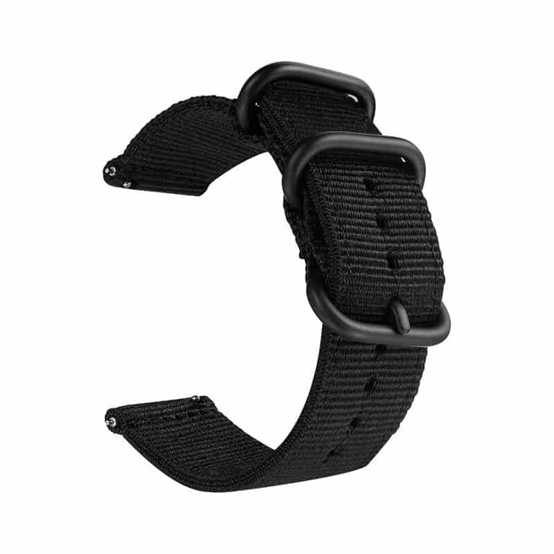 Curea de schimb Edman universala, 20mm, material textil, Negru