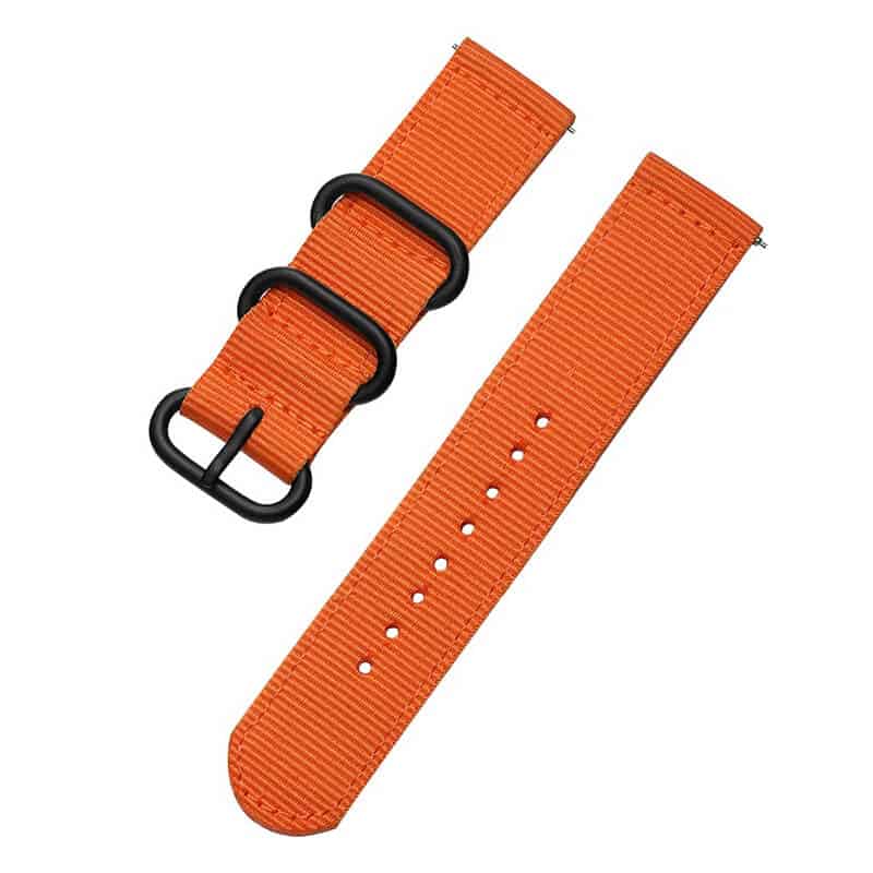Curea de schimb Edman universala, 20mm, material textil, Portocaliu