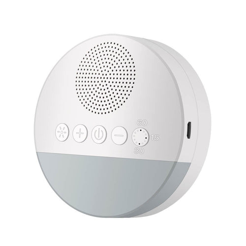 Edman A1 white noise machine, 20 HD sounds for babies and adults, rechargeable, custom timer, night light, White