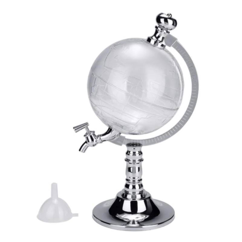 Dozator dispenser Edman in forma de Glob Pamantesc, pentru orice tip de bauturi, 1,5 L