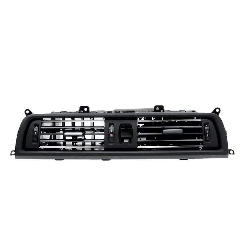 Grila ventilare interior centrala completa MOTOR10 BMW Seria 5 F10/F11, cromat, 64229209136, Negru