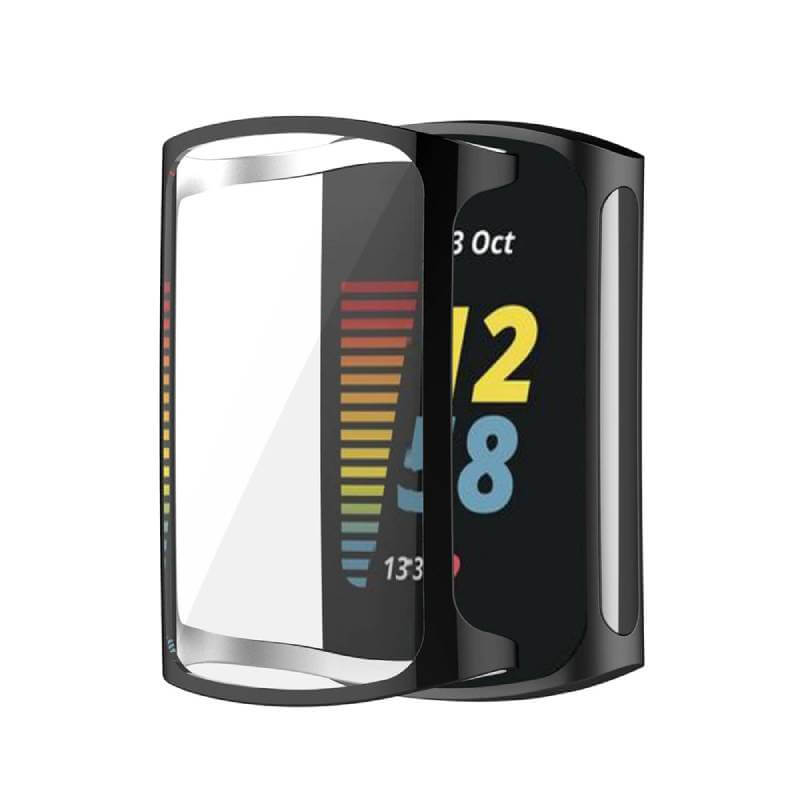 Husa Siliconica Edman pentru Fitbit Charge 5, Negru