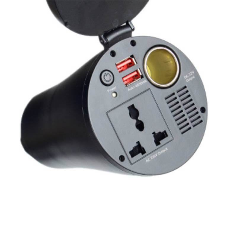 Invertor curent Edman M220 de la 12V la 220V 150W, 2xUSB 4800mA, priza auto DC 12V si AC 220V