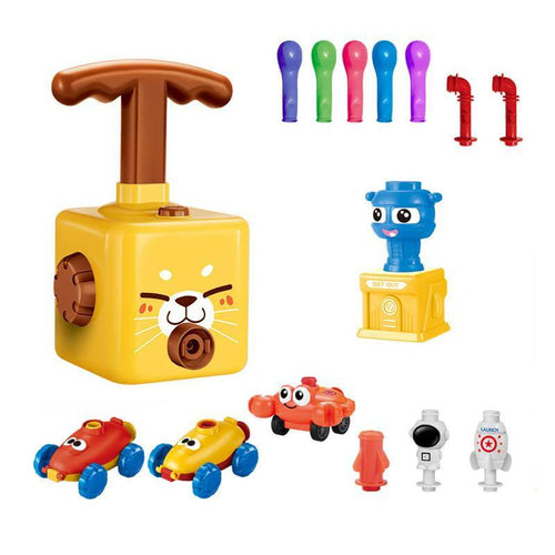 Edman POB interactive balloon car launcher toy, educational, balloon pump