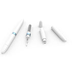 Kit Edman Cleaning, 3 in 1, pentru curatare casti AirPods, Buds, wireless, bluetooth, difuzor telefon, tastatura, mufa incarcare telefon, cu 3 capete diferite, Alb
